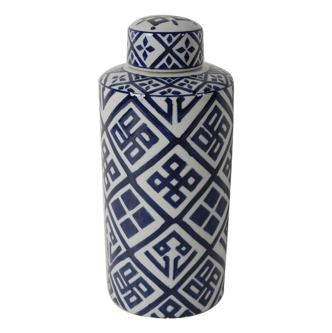 Valora Blue and White Porcelain Jar