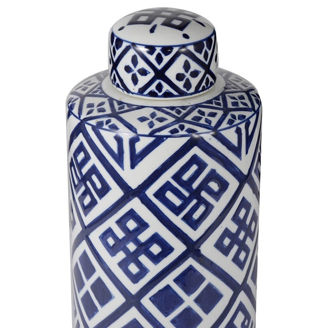 Valora Blue and White Porcelain Jar