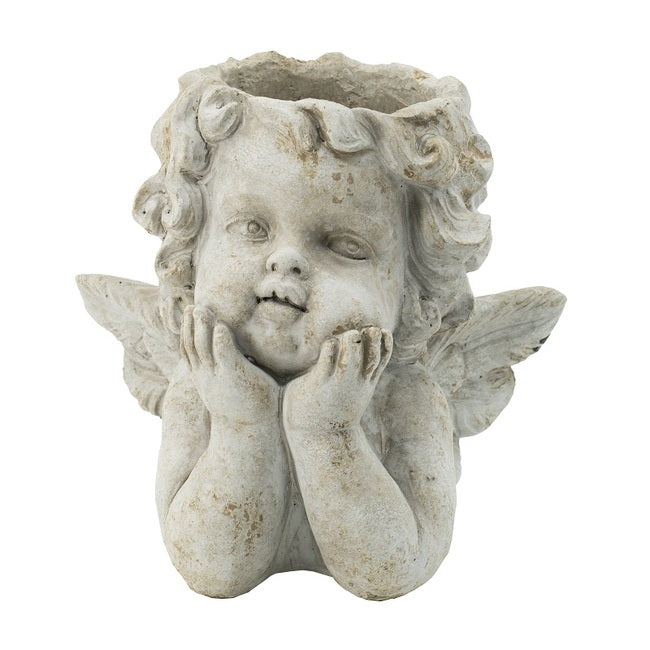 Angel Outdoor Cement Planter