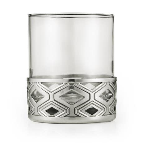 Royal Selangor Diamond Motif Pewter Base Whisky Tumbler