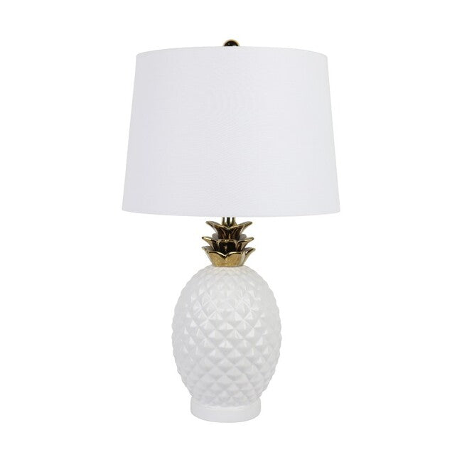 Pineapple Ceramic Table Lamp Gold Crown