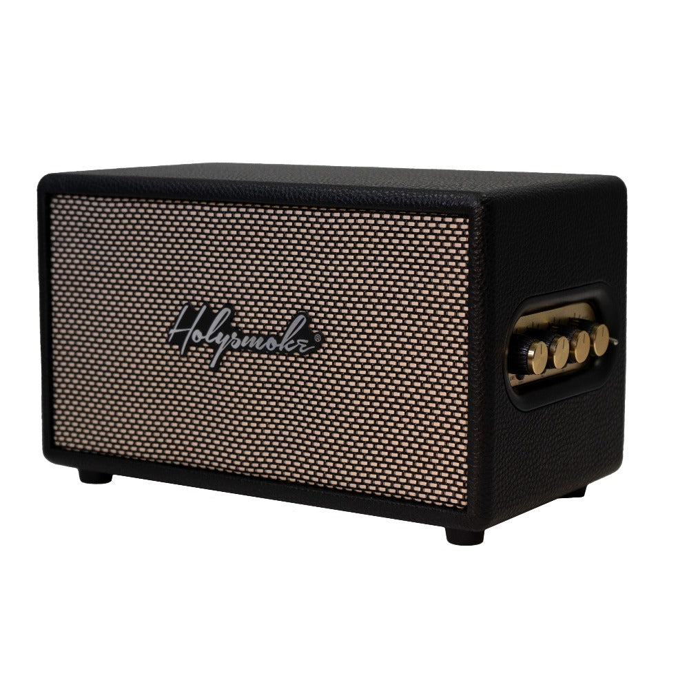 Crosley Cruiser Bluetooth Portable Turntable - Light Tan + HolySmoke Bluetooth Retro Speaker - Black - BUNDLE