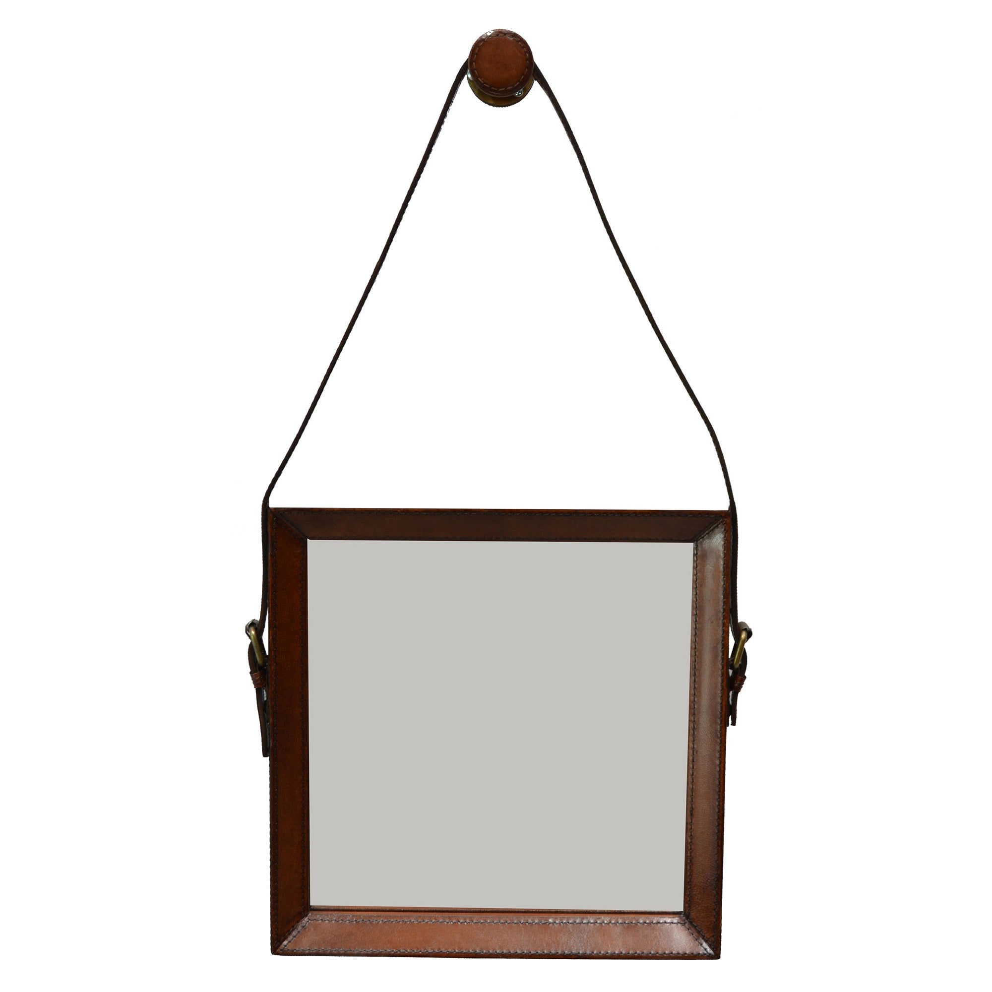 Refined Reflection: Square Leather Mirror (Available in 3 Colors)