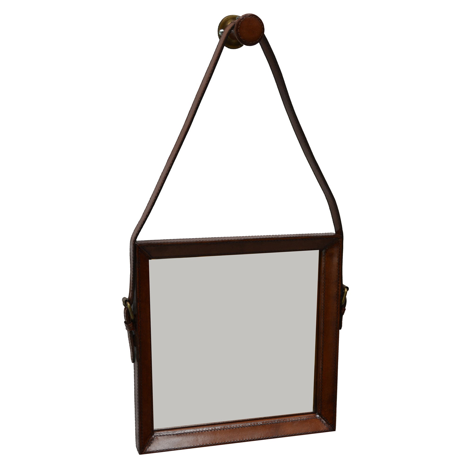 Refined Reflection: Square Leather Mirror (Available in 3 Colors)