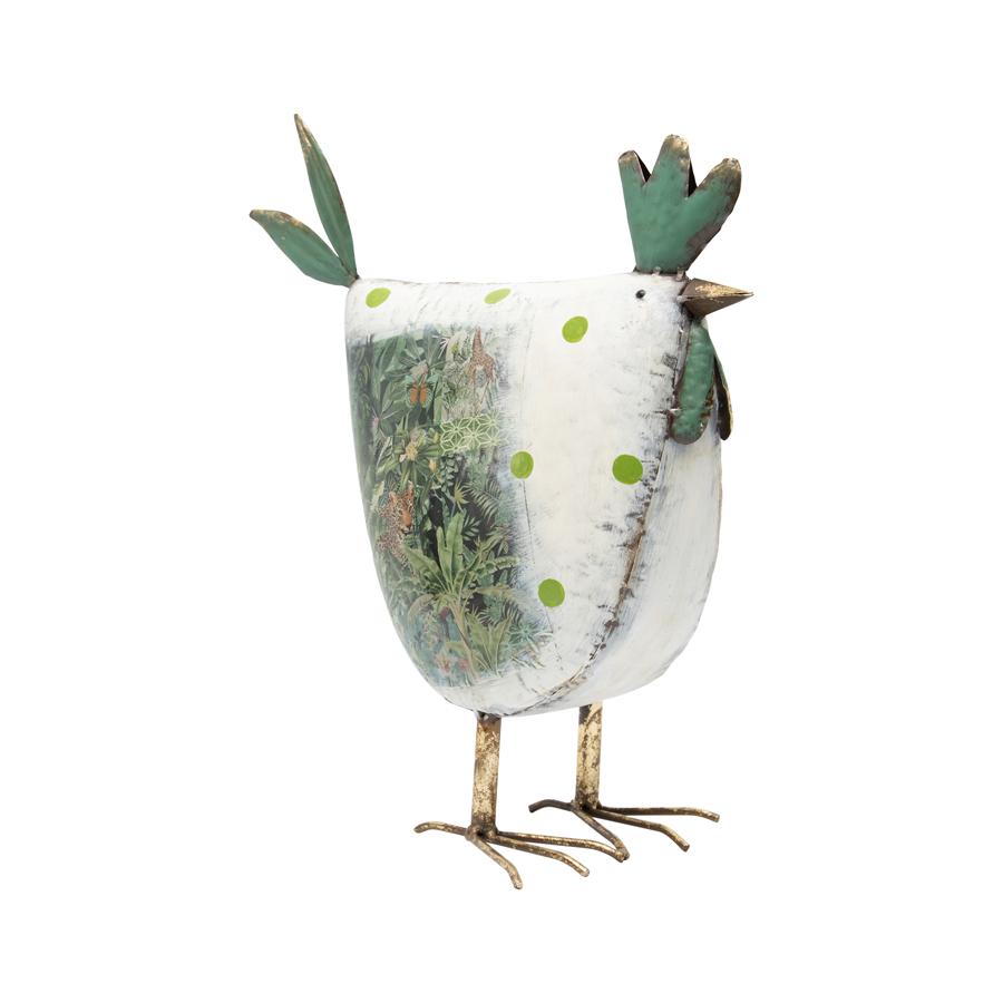 Natures Art' Chook With Polka Dots Garden Statue
