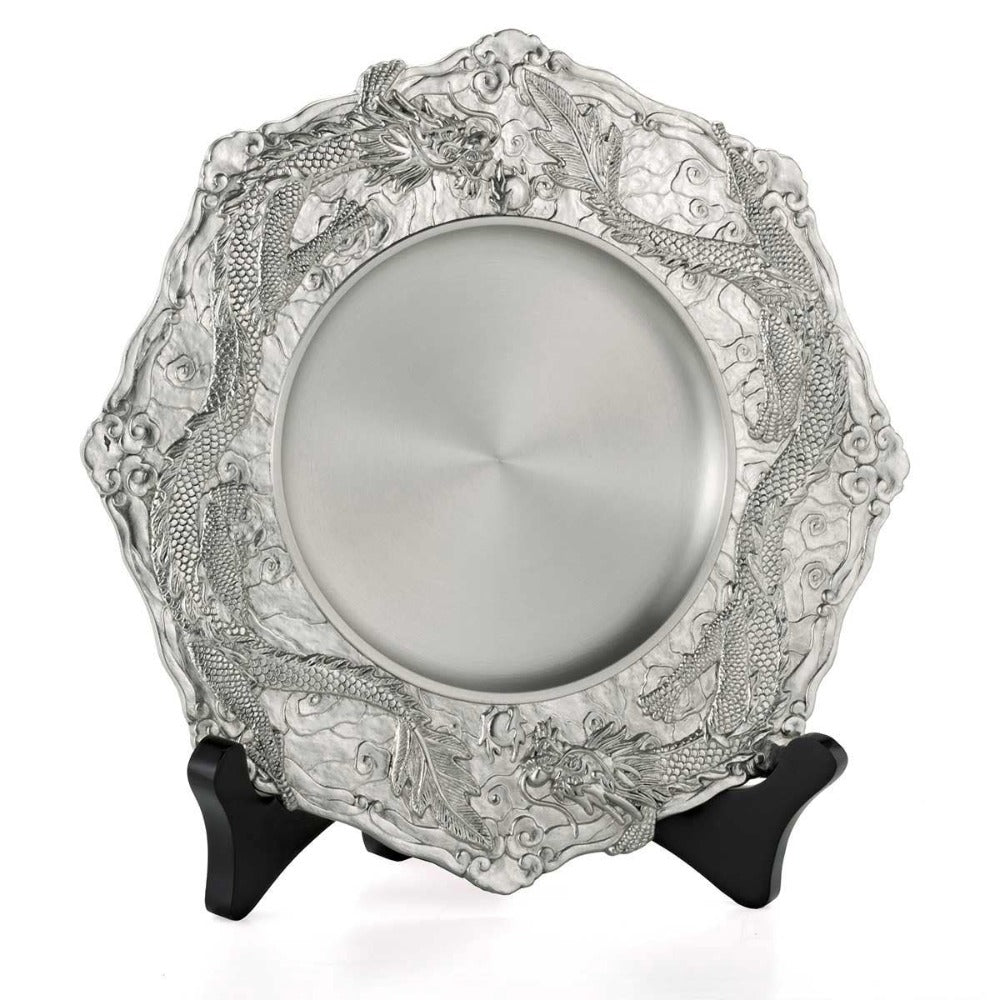 Royal Selangor Dragon Hand Finished Pewter Decorative Plate