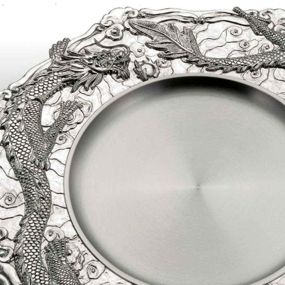 Royal Selangor Dragon Hand Finished Pewter Decorative Plate