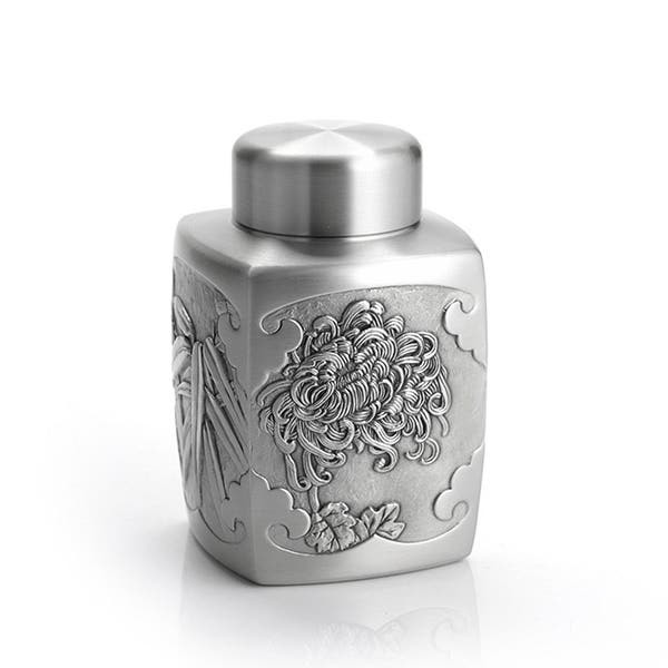 Royal Selangor Four Gentlemen Pewter Tea Caddy (2 Sizes to Choose)