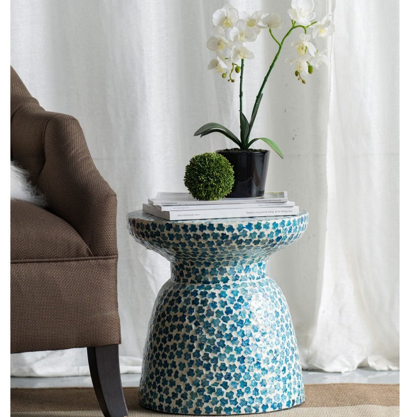 Sonata Shell Stool Side Table