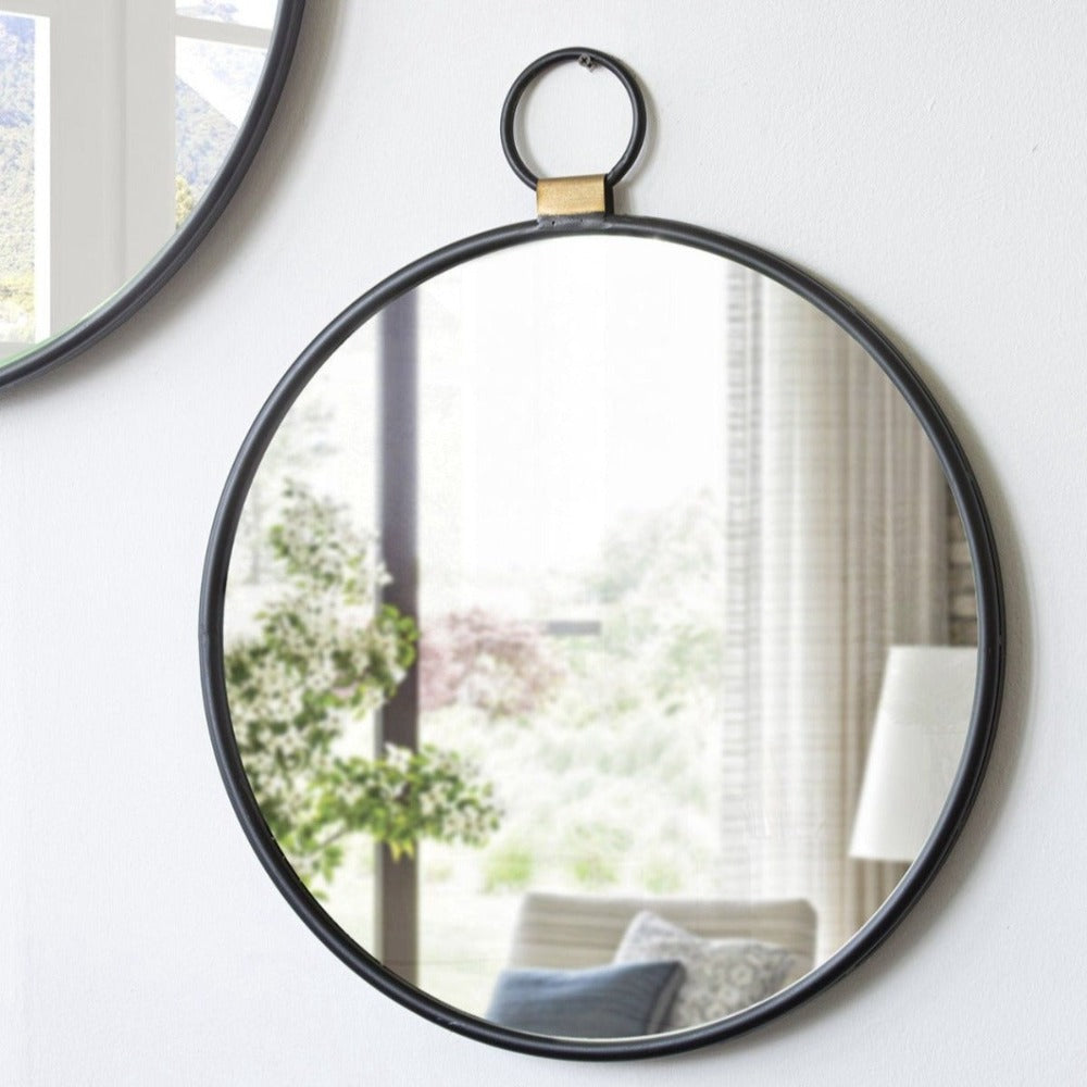 Suspended Ring Pendant Wall Mirror