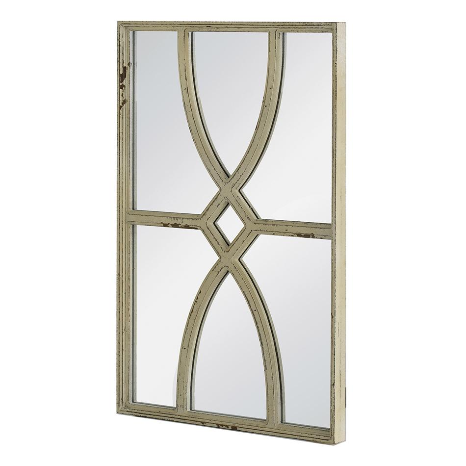 Set of 2 Rustic Carved Wall Mirror 60 X 40cms