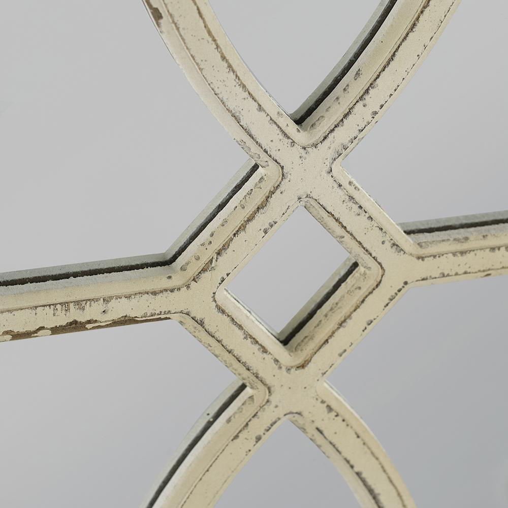 Set of 2 Rustic Carved Wall Mirror 60 X 40cms