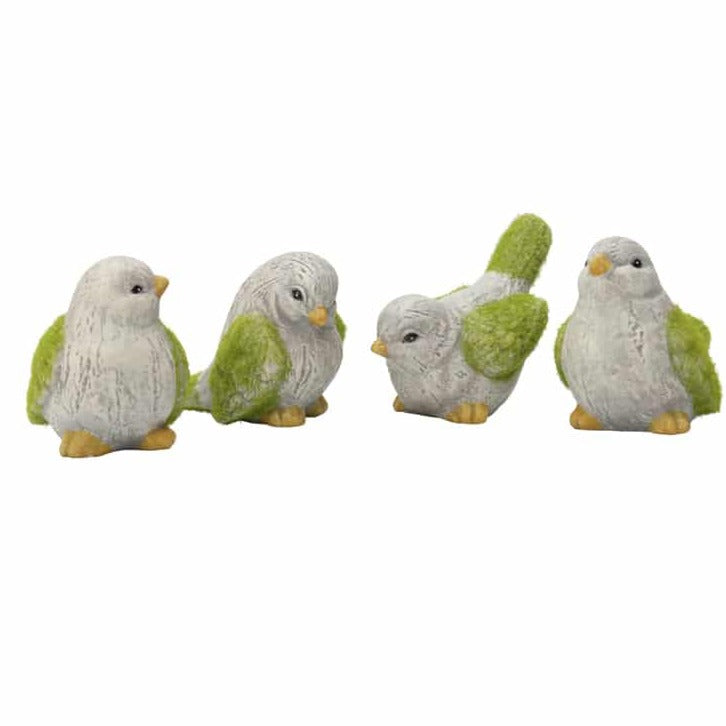 Set of 4 Birds Family Garden Decor