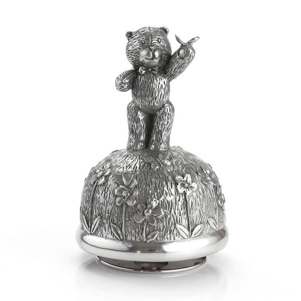 Royal Selangor Bear Catching Butterflies Pewter Music Carousel