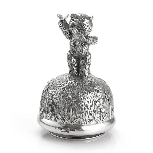 Royal Selangor Bear Catching Butterflies Pewter Music Carousel