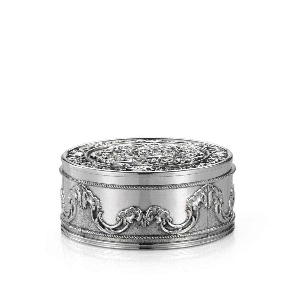 Royal Selangor Gadrooned Rose Pewter Trinket Box