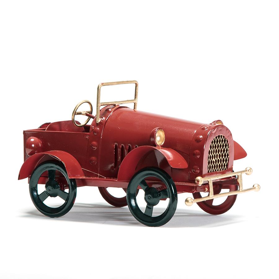 Vintage Metal Red Car Home Accent