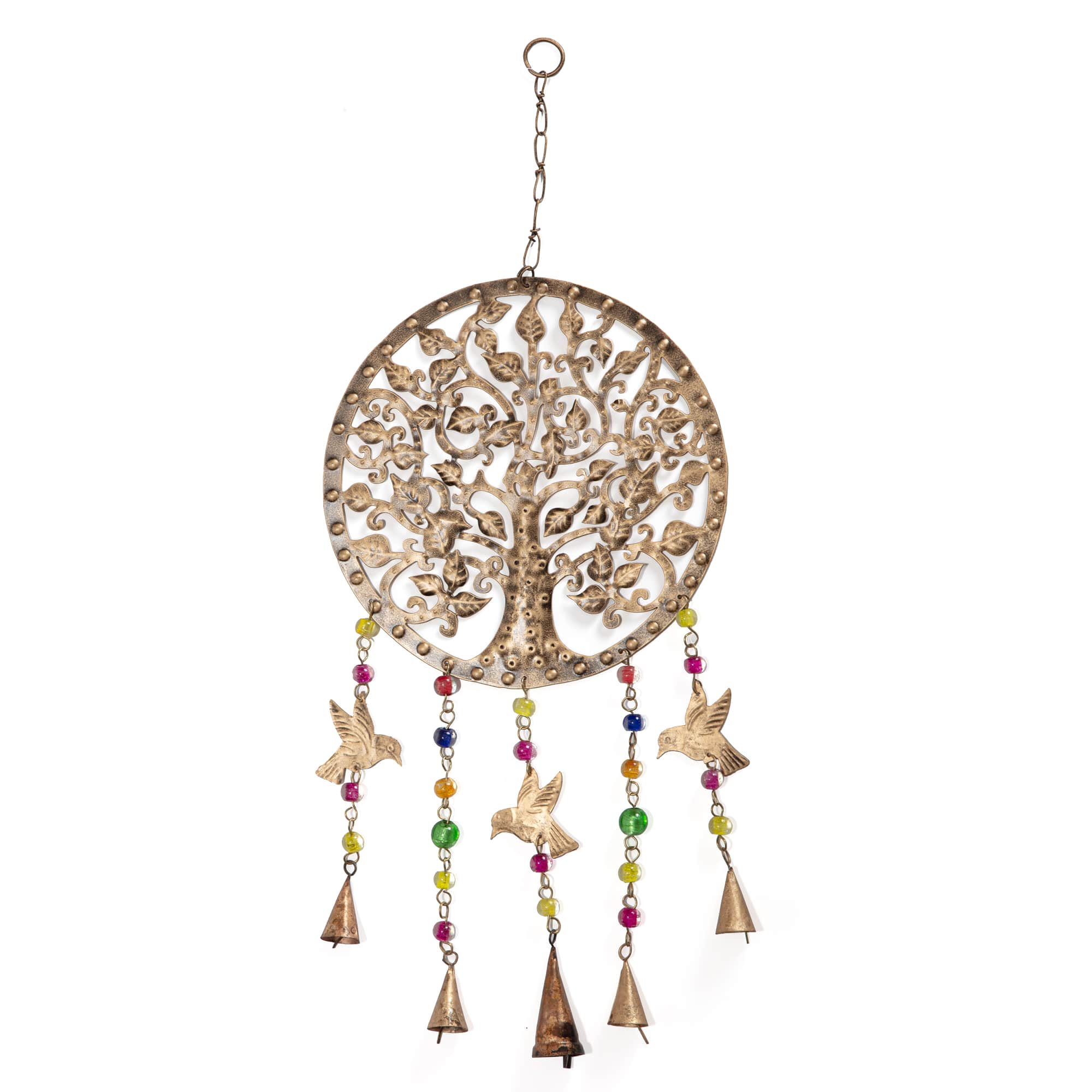 Handcrafted Tree of Life With Birds & Beads Wall Hanging