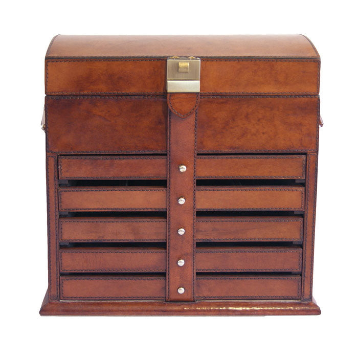 Leather Jewelry Box - 5 Drawers (Available in 3 Colors)