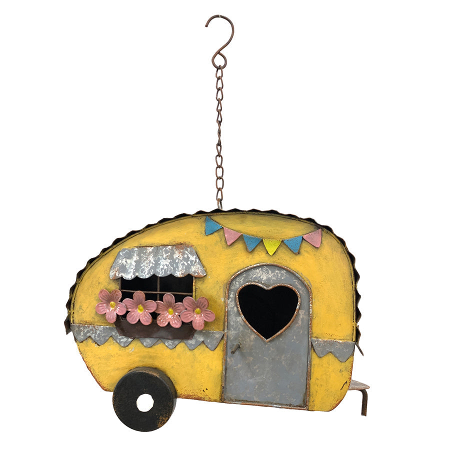 Colourful Outdoor Decor Caravan Hanging Birdhouse