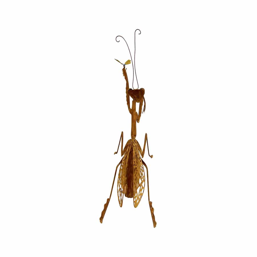 Lucky Praying Mantis Metal Outdoor Decor Large