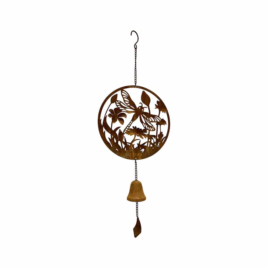 Rust & Colour Dragonfly Bell Hanger Wind Chime