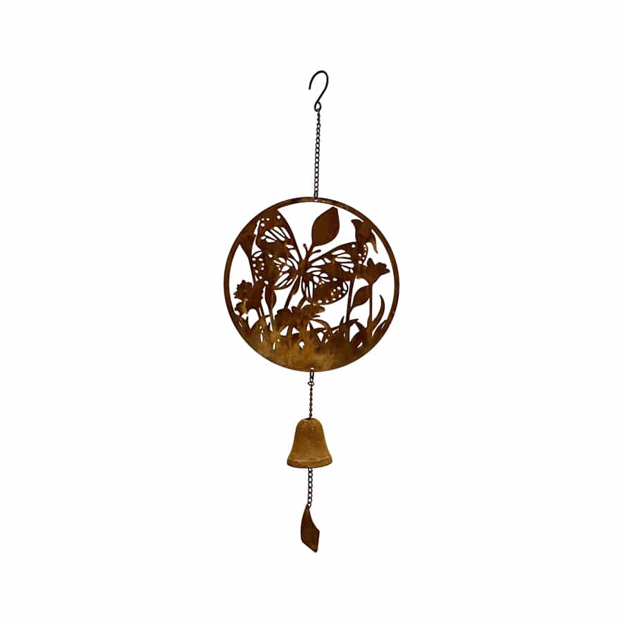 Rust & Colour Butterfly Bell Hanger Wind Chime