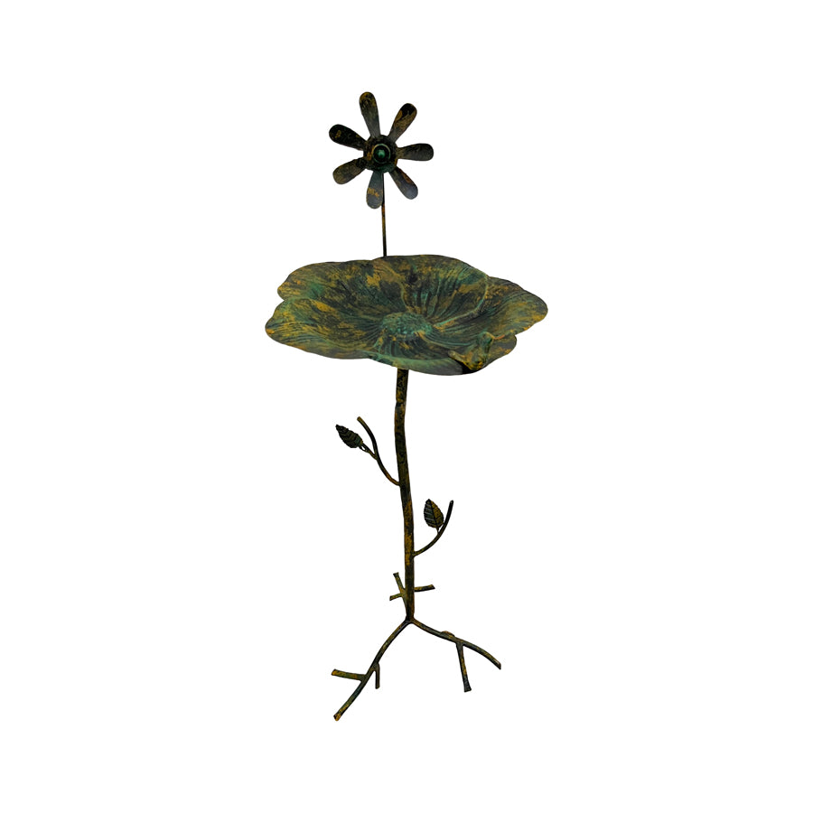 Lilypad on Branch Birdfeeder With Windmill