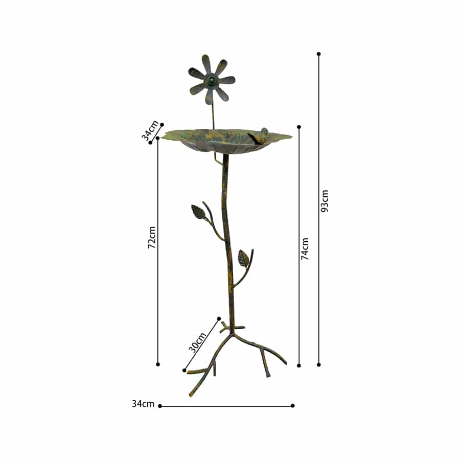 Lilypad on Branch Birdfeeder With Windmill