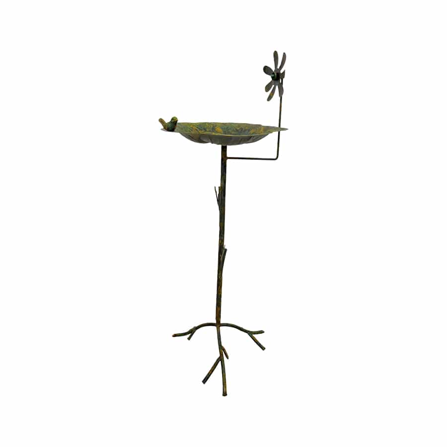 Lilypad on Branch Birdfeeder With Windmill