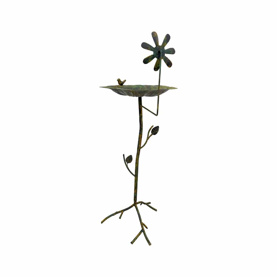 Lilypad on Branch Birdfeeder With Windmill