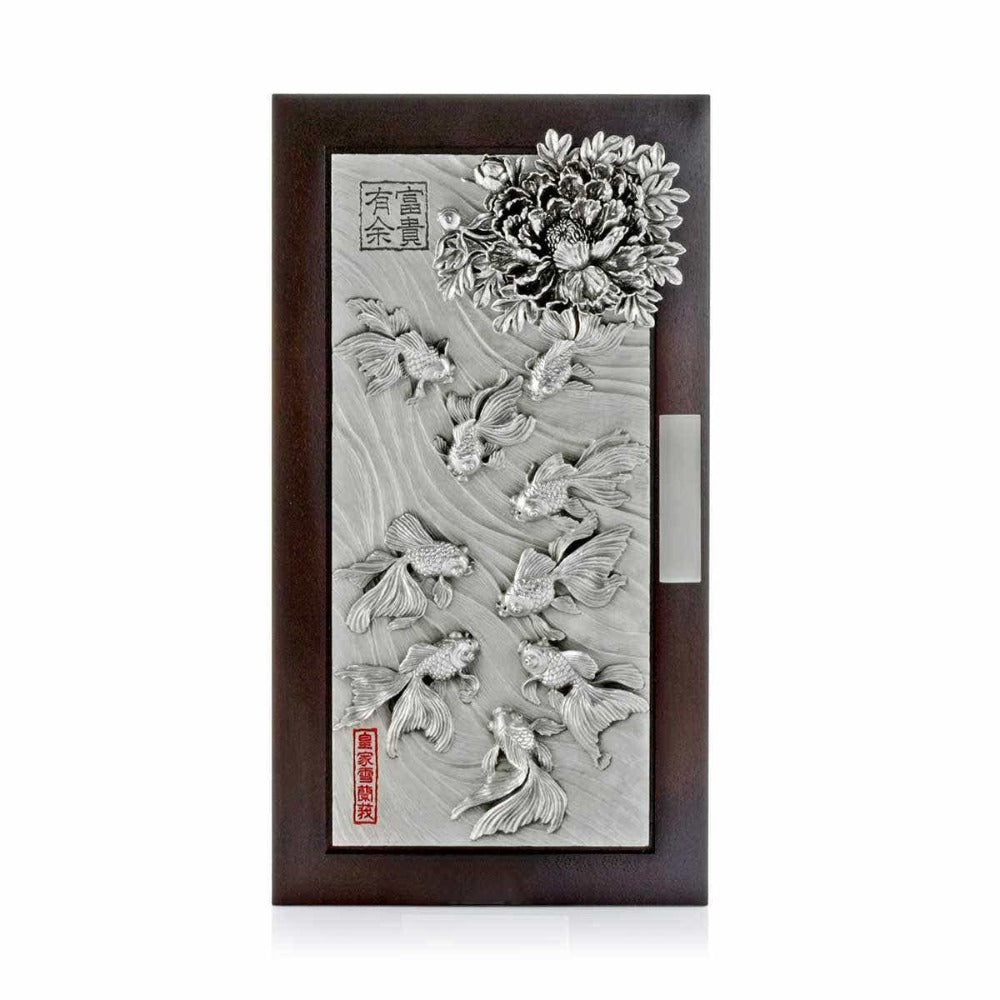 Royal Selangor Goldfish & Peony Pewter Wall Plaque