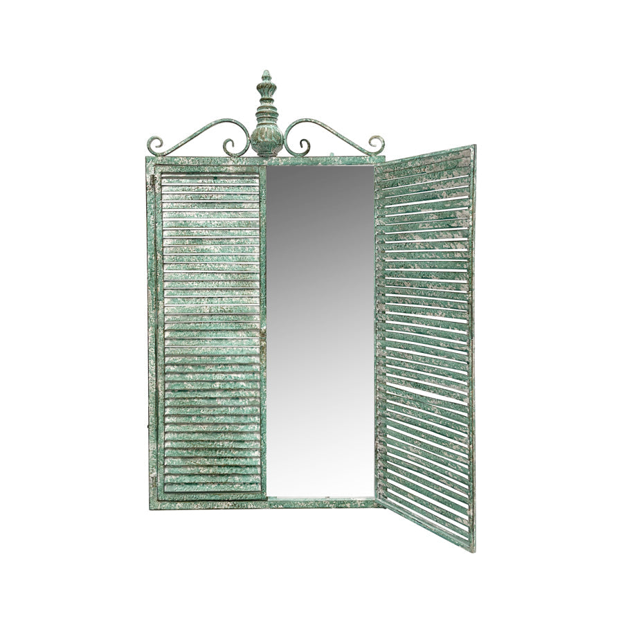Shutter Metal Frame Wall Mirror