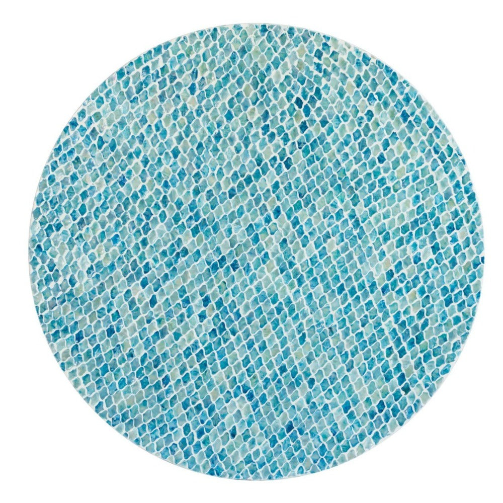 Blue Pearl Shell Coffee Table
