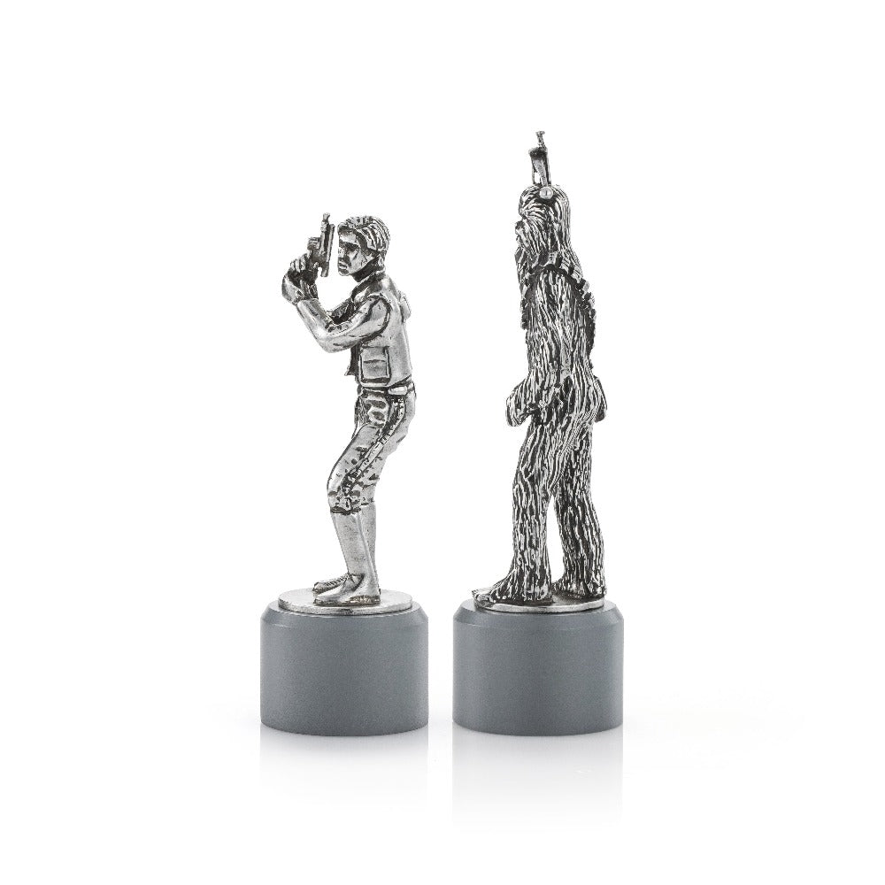 Star Wars Han Solo & Chewbacca Bishop Chess Pewter Piece Pair
