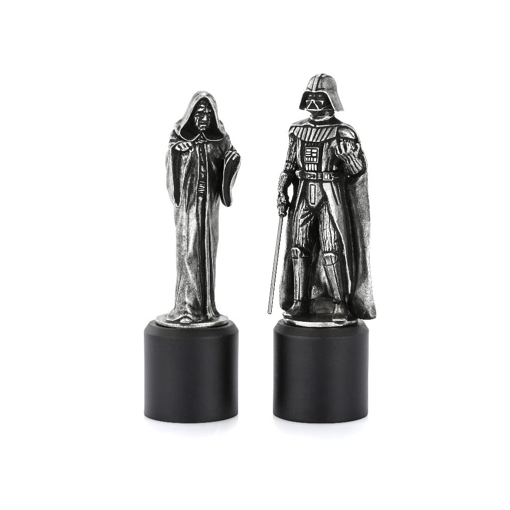 Star Wars Sidious & Darth Vader King & Queen Pewter Chess Piece Pair