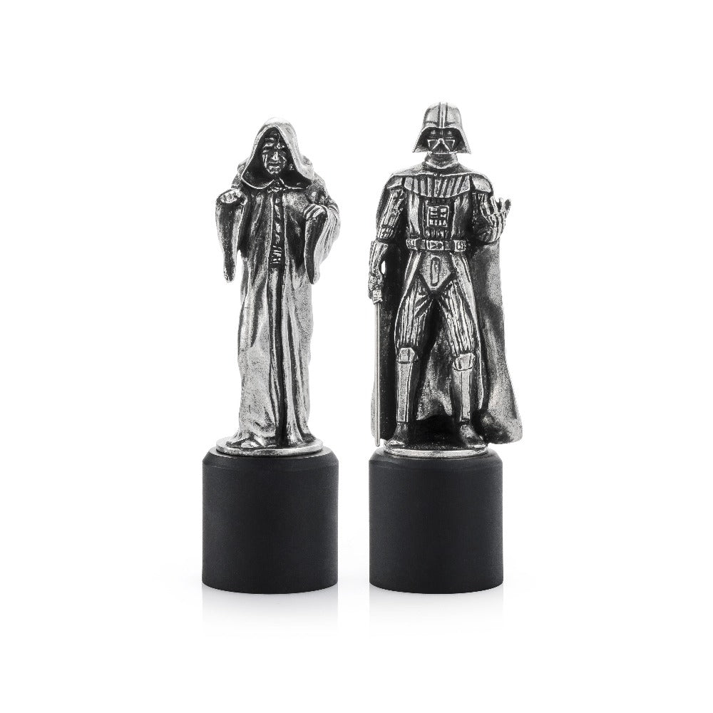 Star Wars Sidious & Darth Vader King & Queen Pewter Chess Piece Pair