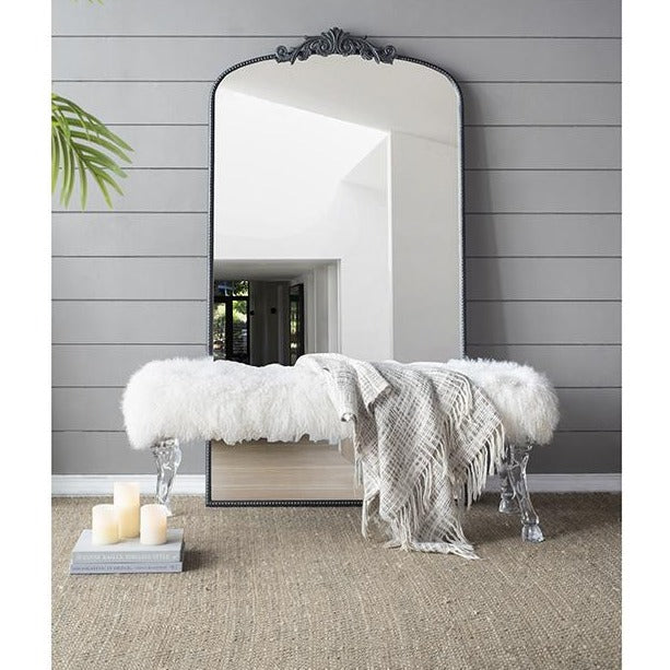 Long Ornate Metallic Floor Mirror 169 x 92cms