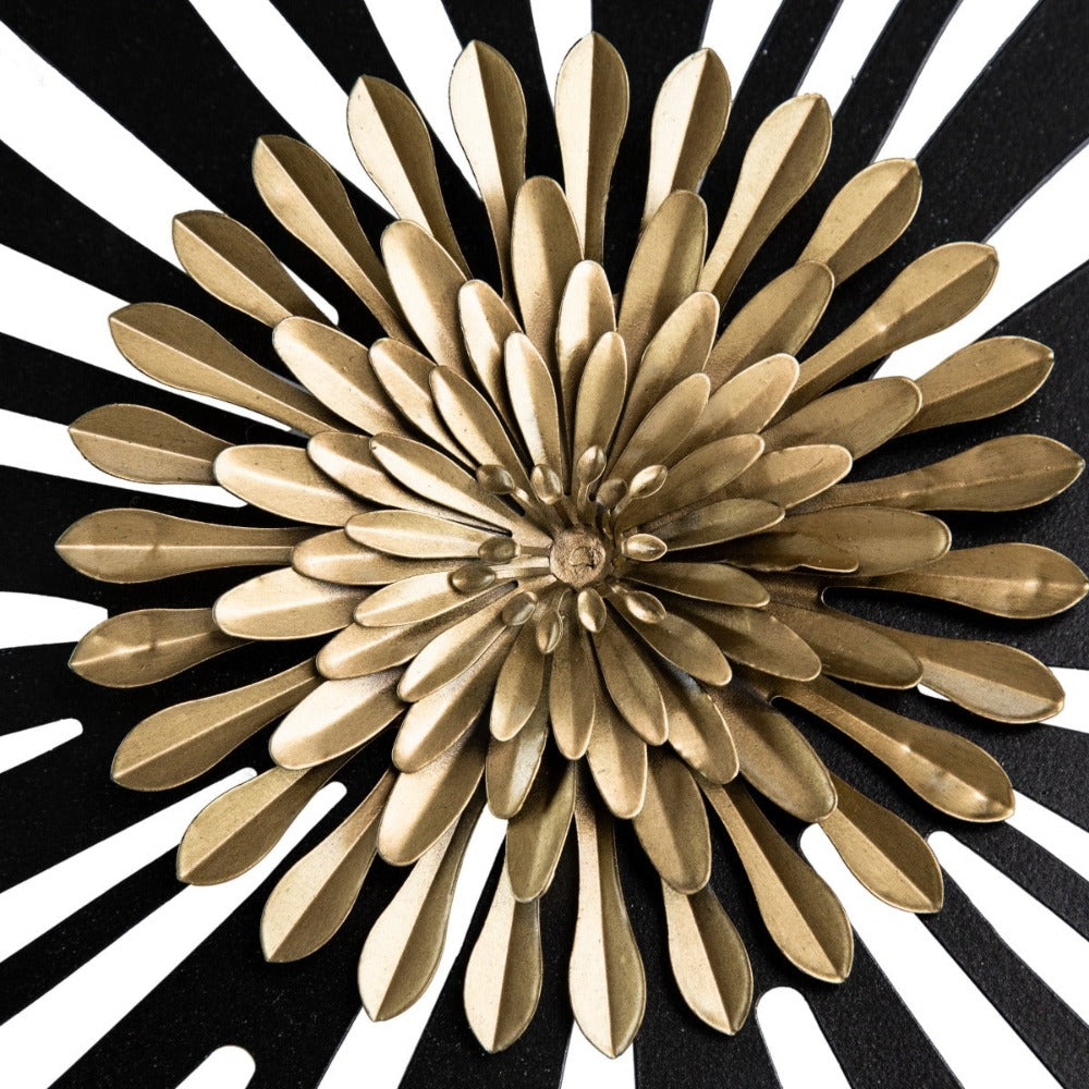 Golden Blooms Metal Wall Decor