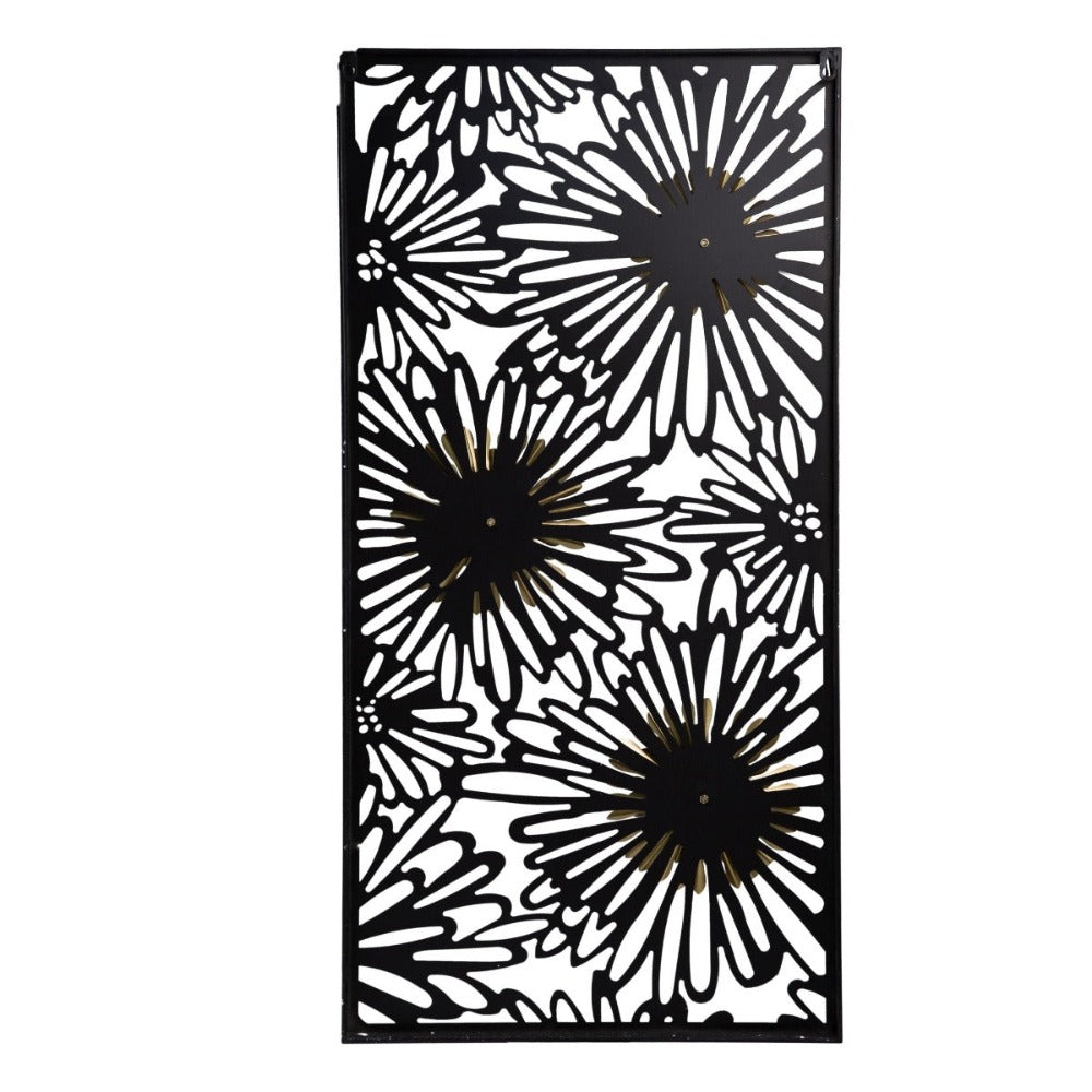 Golden Blooms Metal Wall Decor