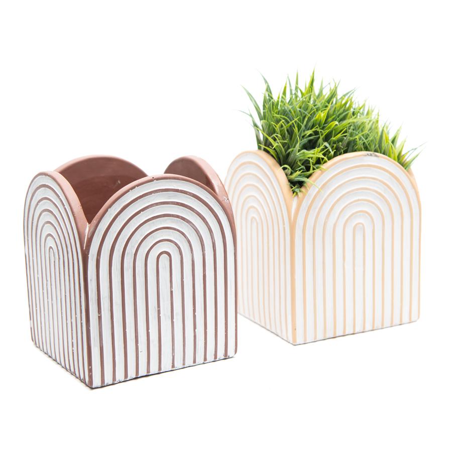 Arc Design Square Planter Pots Set of 2