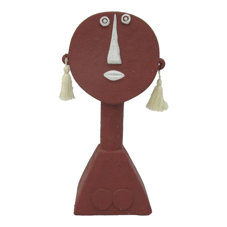 Contemporary Terracotta Tribal Lady Accent
