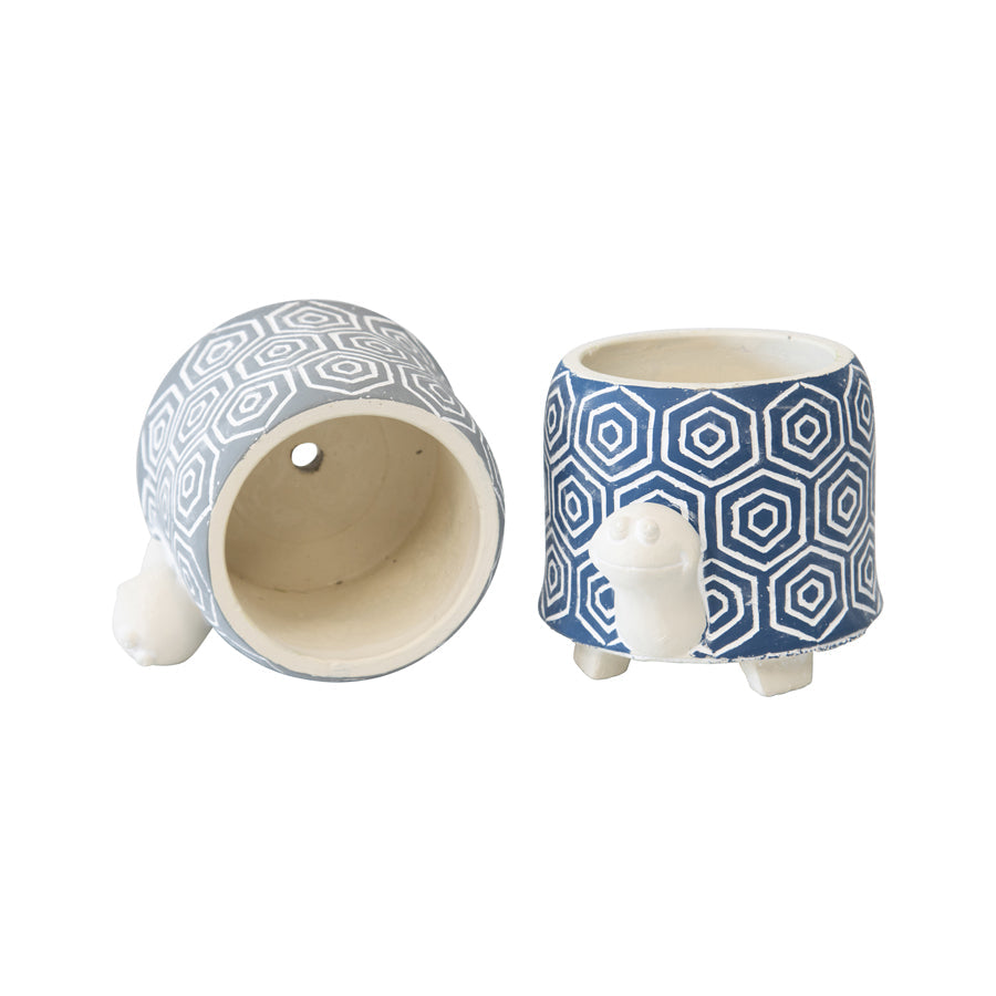 Set Of 2 Tortoise Outdoor Planters