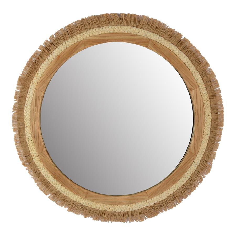 Handcrafted Natural Layered Wall Mirror 70cms
