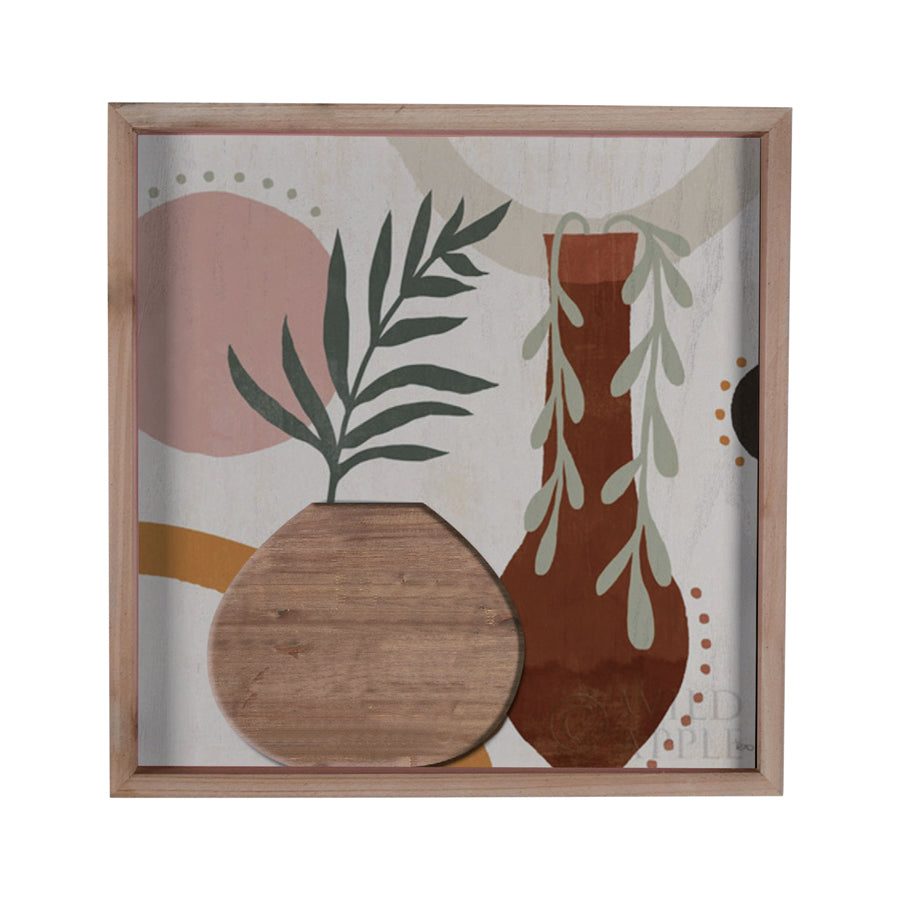 Framed Tropics Oval Vase Wall Art