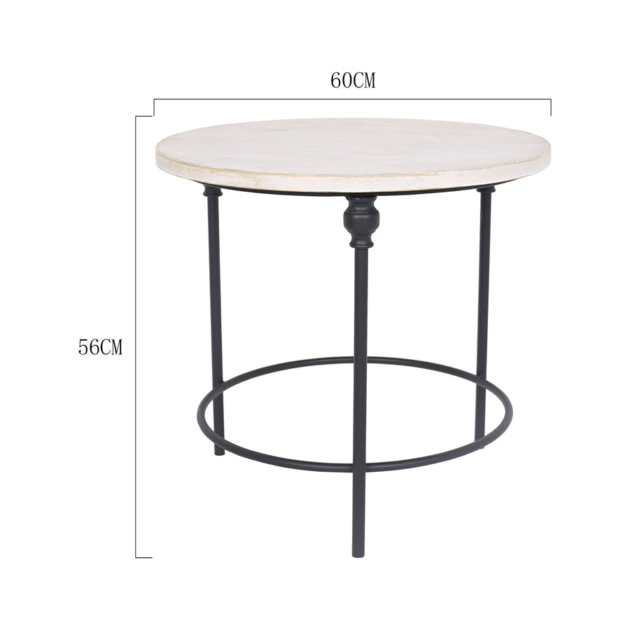 Lorette French Round Occasional Table