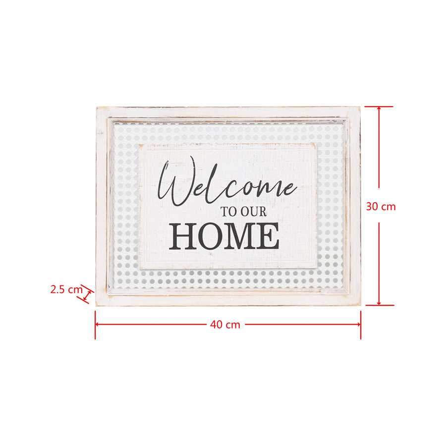 Hamptons Style 'Welcome to our Home' Wall Sign