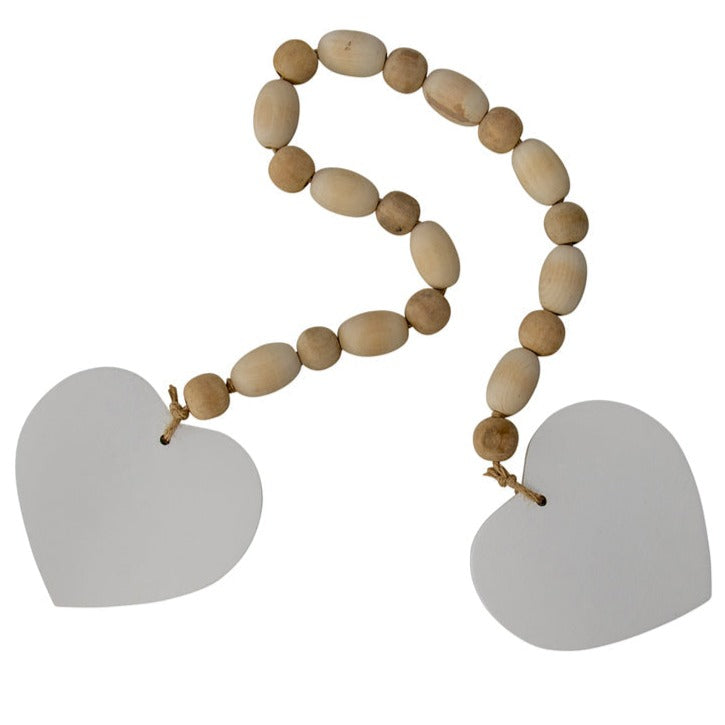 Twin Hearts Beaded Garland
