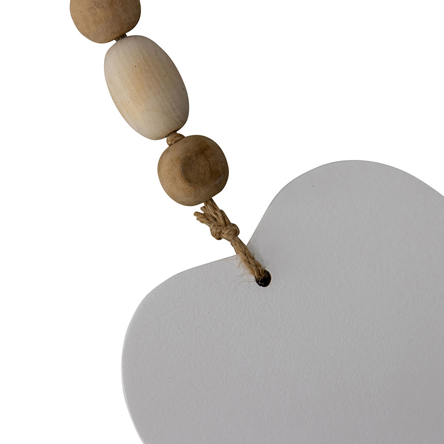 Twin Hearts Beaded Garland