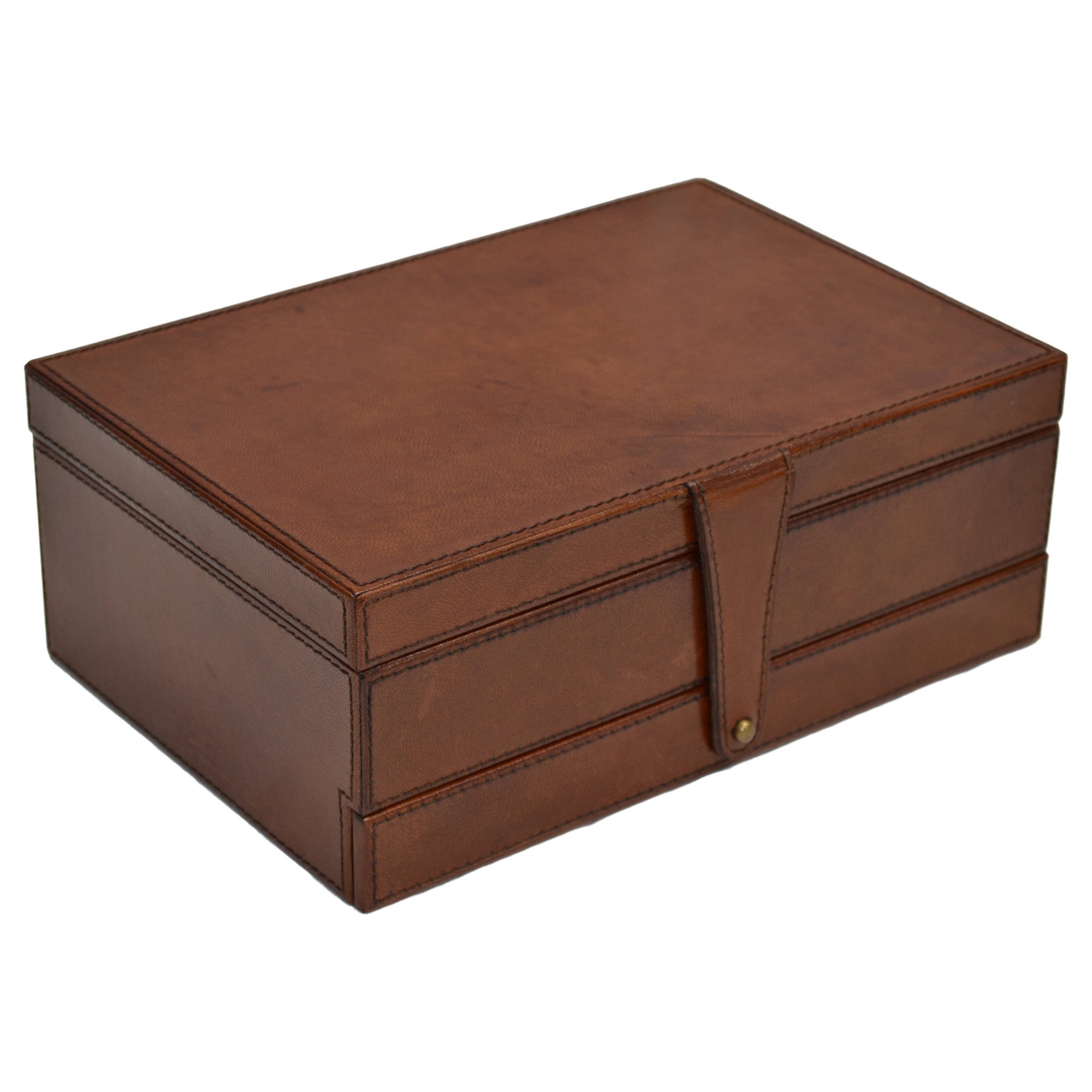 Leather Jewelry Box - 1 Drawer SMALL (Available in 3 Colors)
